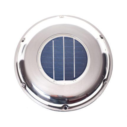 Marine solar fan (with battery) inox