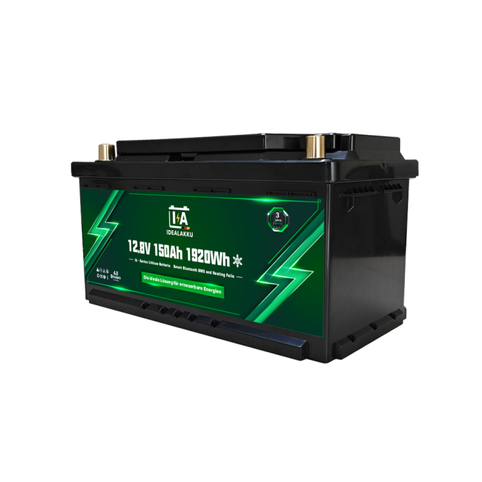 Idealakku IA SERIES Lithium Battery LiFePO4 12V 150Ah Smart BMS with Bluetooth Motorhome Under-Seat Battery with Heater - Image 5
