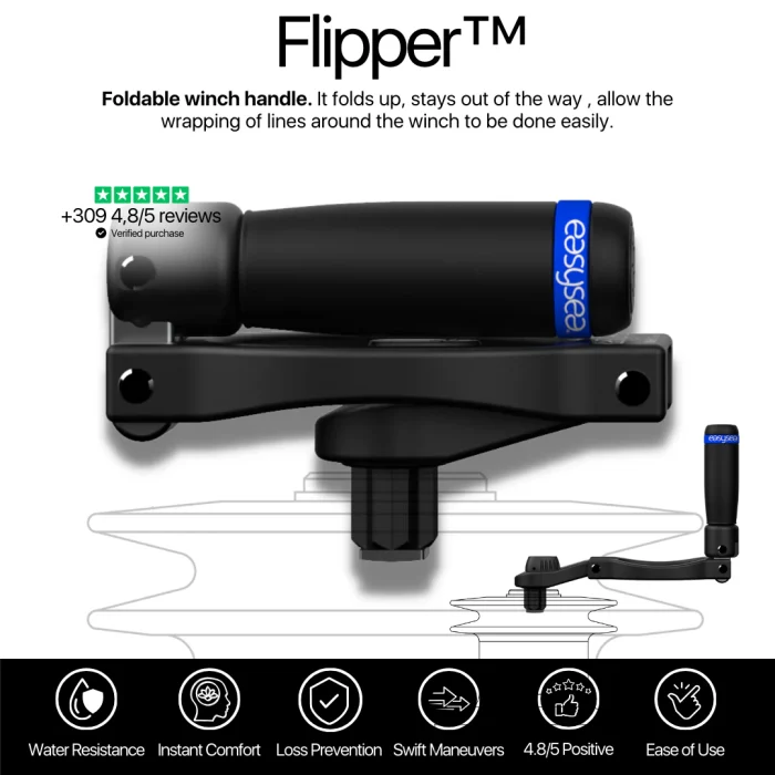 Flipper™ - Standard Foldable Winch Handle 8"  (4items) - Image 3
