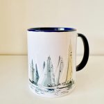 Blue mug "Sailboats"